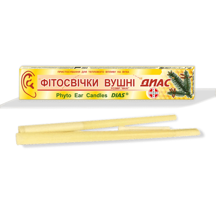 1 (8) Фітосвічки вушні «ДИАС»розмір МАХІ - Зображення 1