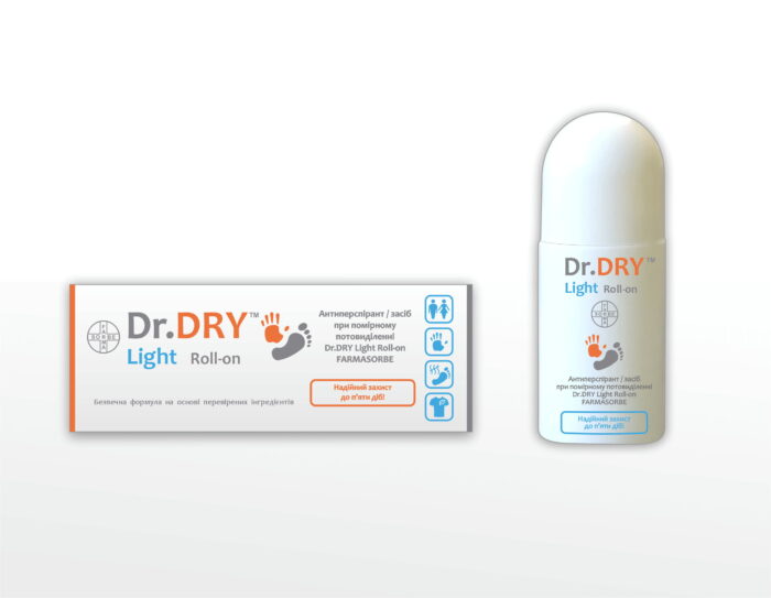 Антиперспірант / засіб при помірному потовиділенні  Dr.DRY Light Roll-on FARMASORBE - Зображення 2